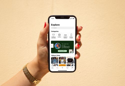 Mobiltelefon med Tise-appen