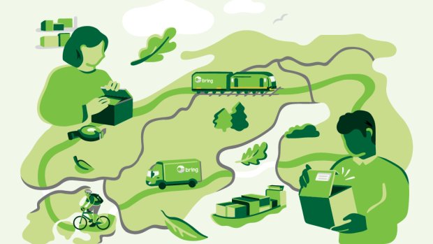 Illustration af kort over Skandinavien