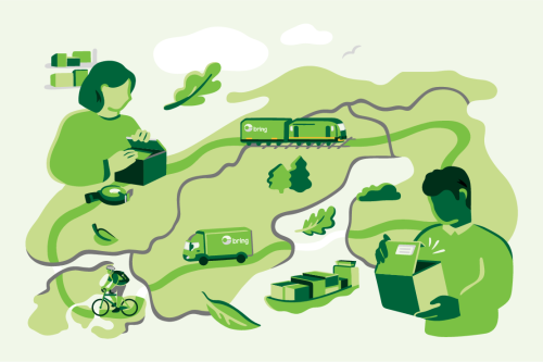 Illustration af kort over Skandinavien