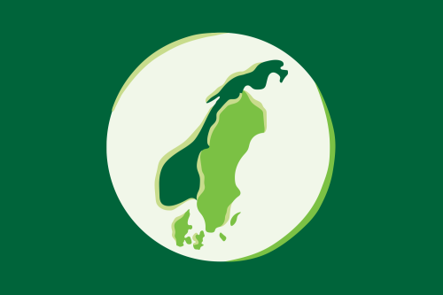 illustration af kort Norge og Norden